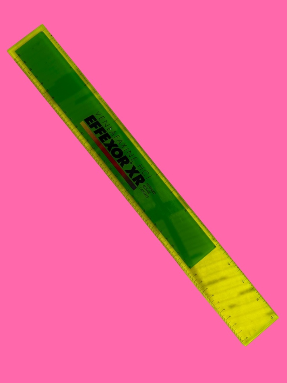 Effexor Ruler - Big Pharma Giveaway, Rx swag